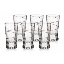 Stikliukai 25ml 6vnt X Orka su auksine spirale