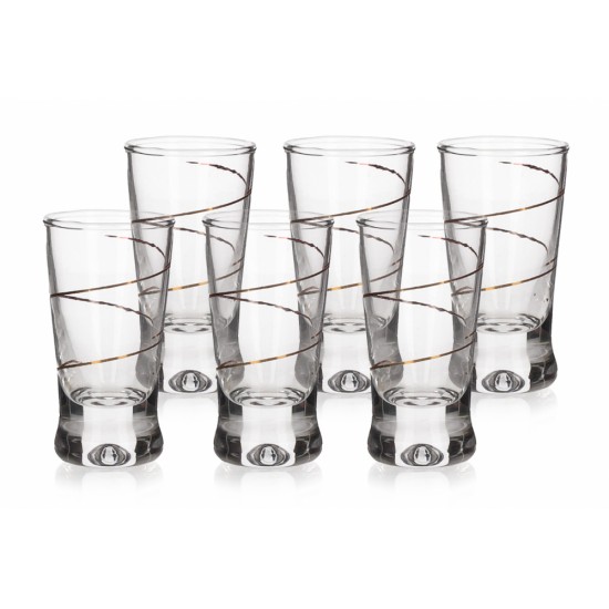 Stikliukai 25ml 6vnt X Orka su auksine spirale Stikliukai 25ml 6vnt X Orka su auksine spirale