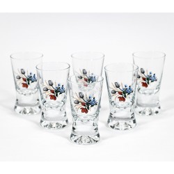 Stikliukai 25ml 6vnt X Orka su gėlyte