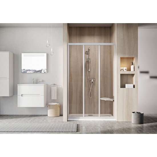 Stumdomos dušo durys Ravak Supernova, ASDP3-120 198, balta+plastikas Pearl