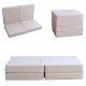 Sulankstomas gimnastikos čiužinys SANRO 100x100x10 cm kreminis (4 dalių)