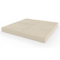 Sulankstomas gimnastikos čiužinys SANRO 100x100x10 cm kreminis (4 dalių)