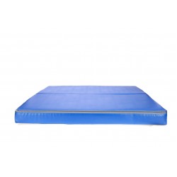Sulankstomas gimnastikos čiužinys SANRO 100x100x10 cm Mėlynas