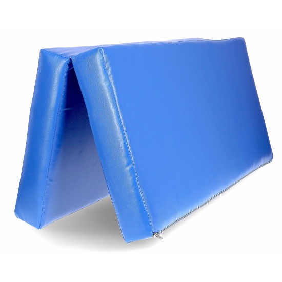 Sulankstomas gimnastikos čiužinys SANRO 100x100x10 cm Mėlynas Sulankstomas gimnastikos čiužinys SANRO 100x100x10 cm Mėlynas