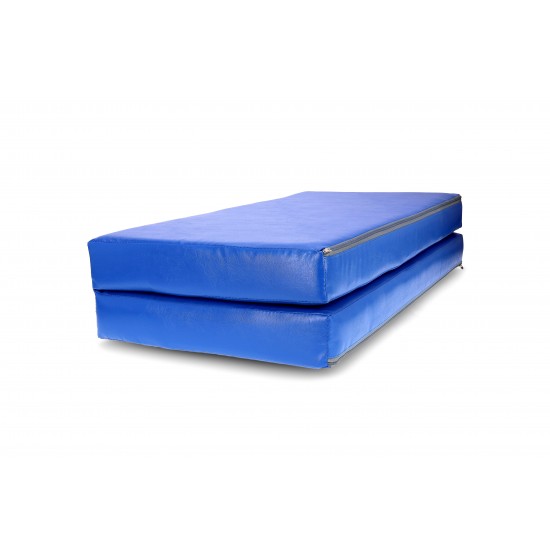 Sulankstomas gimnastikos čiužinys SANRO 100x100x10 cm Mėlynas Sulankstomas gimnastikos čiužinys SANRO 100x100x10 cm Mėlynas