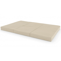 Sulankstomas gimnastikos čiužinys SANRO 150x100x10 cm kreminis (3 dalių)
