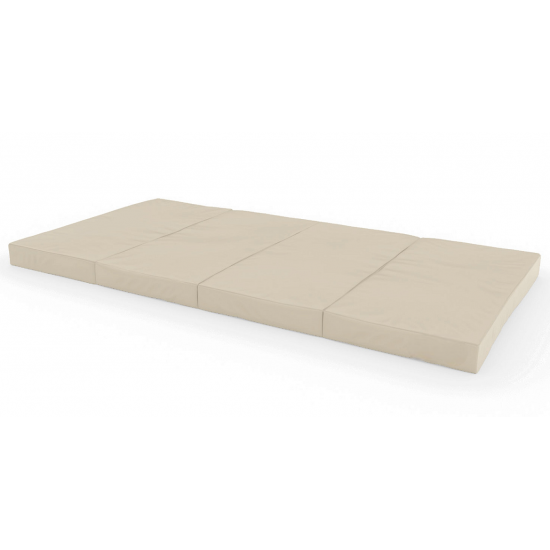 Sulankstomas gimnastikos čiužinys SANRO 200x100x10 cm kreminis (4 dalių)