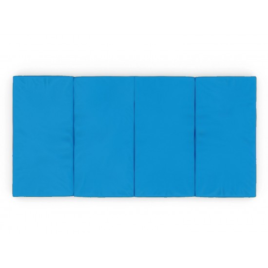 Sulankstomas gimnastikos čiužinys SANRO 200x100x10 cm mėlynai-geltonas (4 dalių)