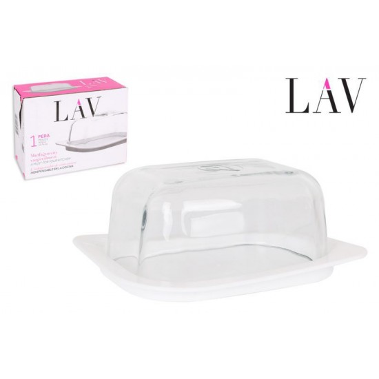 Sviestinė plast/stikl. 400ml LAV