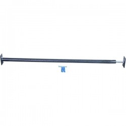 Tarp sienų/durų staktos montuojamas skersinis SANRO-4, tamsiai pilkas reguliuojamo ilgio (107-117cm), iki 130kg