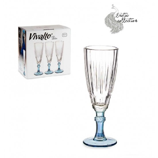 Taurės šampanui 170ml 6vnt 78069 BLUE