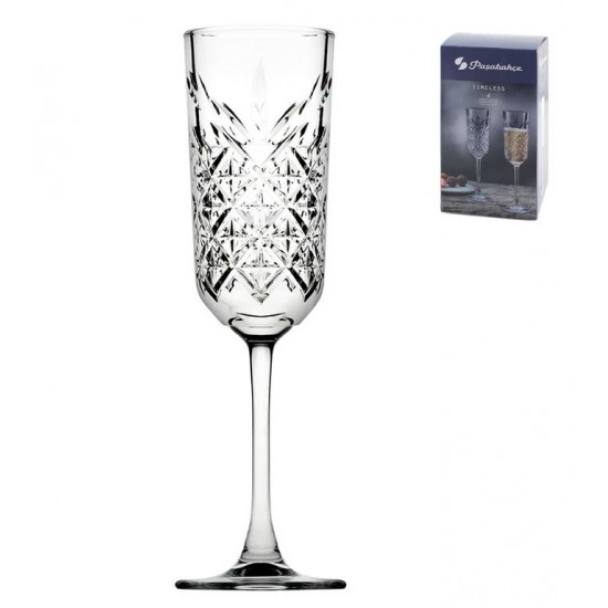 Taurės šampanui 175ml 4vnt TIMELESS