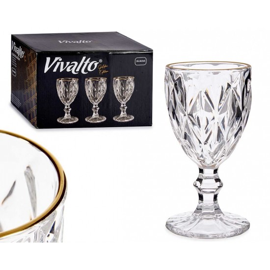 Taurės vynui 250ml 6vnt DIAMOND AU