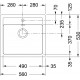 Tectonite plautuvė Franke, Sirius SID 610, Arktis Weiss Tectonite plautuvė Franke, Sirius SID 610, Arktis Weiss
