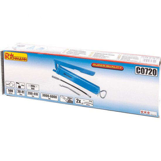 Tepimo pistoletas + 2 žarnos „RICHMANN Tepimo pistoletas + 2 žarnos „RICHMANN