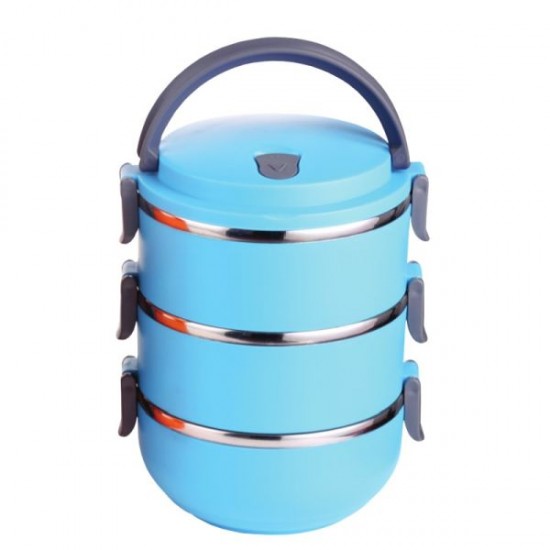 Termosas maistui 3*0.7L mėlynas