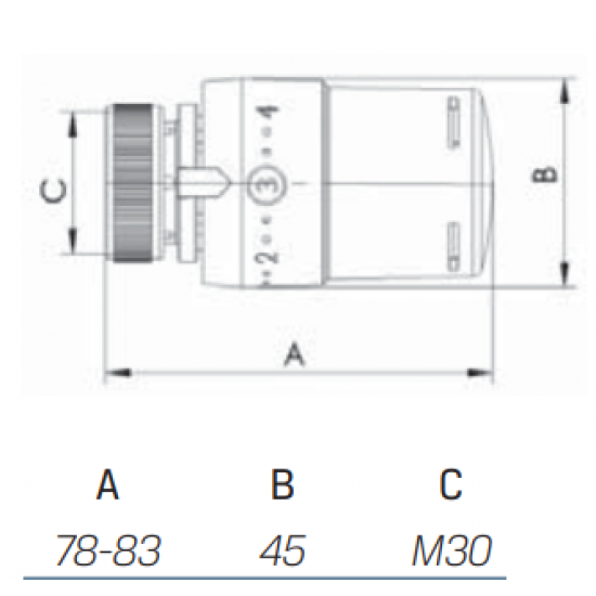 Termostatinė galva V4 M30