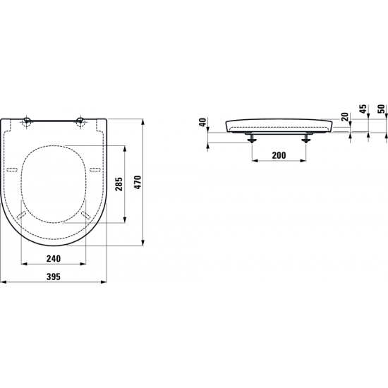 THE NEW CLASSIC WC dangtis su Soft Close, lengvai nuimamas