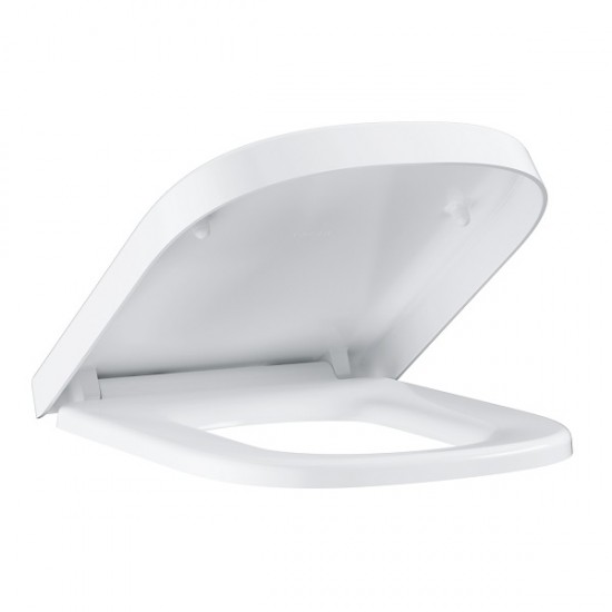 Unitazo sėdynė su dangčiu Euro Ceramic puodui, soft close, balta