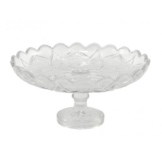 Vaisinė stikl. 25*11cm su kojele 58305/58299