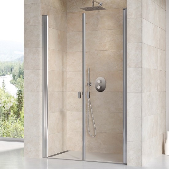 Varstomos dušo durys Ravak Chrome, CSDL2-110, blizgi+stiklas Transparent