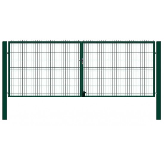 Vartai su dviem stulpais 1730x3000 mm (Ral6005) Vartai su dviem stulpais 1730x3000 mm (Ral6005)