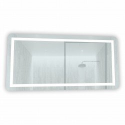 Veidrodis FS612 LED IŠMANUS su funkcija nuo rasojimo, laikrodžiu ir termometru