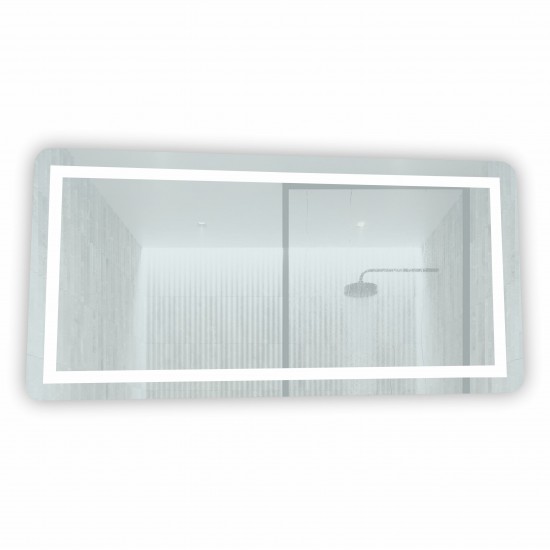Veidrodis FS612 LED IŠMANUS su funkcija nuo rasojimo, laikrodžiu ir termometru
