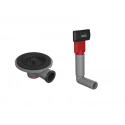 Ventilio priedų komplektas Franke Black, rankinis su pailgu persipylimo dangteliu, juodas matinis