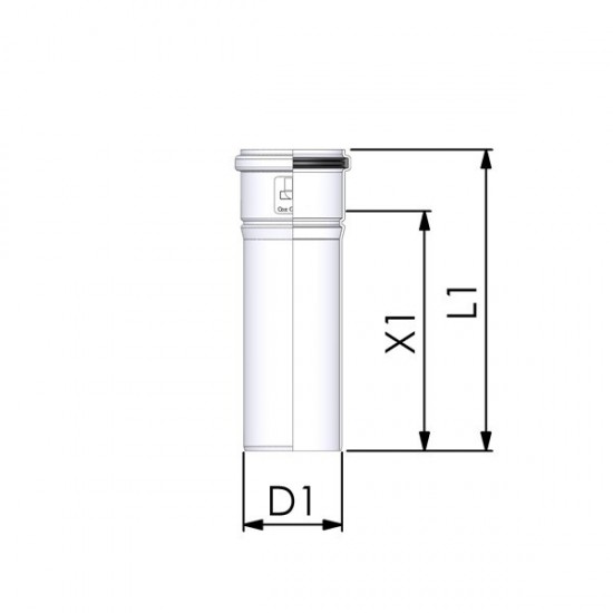 Viengubas kamino pailginimas Cox Geelen CoxDENS PP, d60, 500 mm
