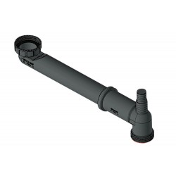 Vietą taupanti sifono jungtis, su skalbyklės/indaplovės jungtimi