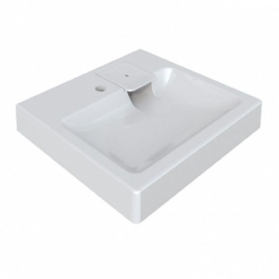 Virš skalbyklės montuojamas akmens masės praustuvas POLYCER Compactino, 60x60 Virš skalbyklės montuojamas akmens masės praustuvas POLYCER Compactino, 60x60