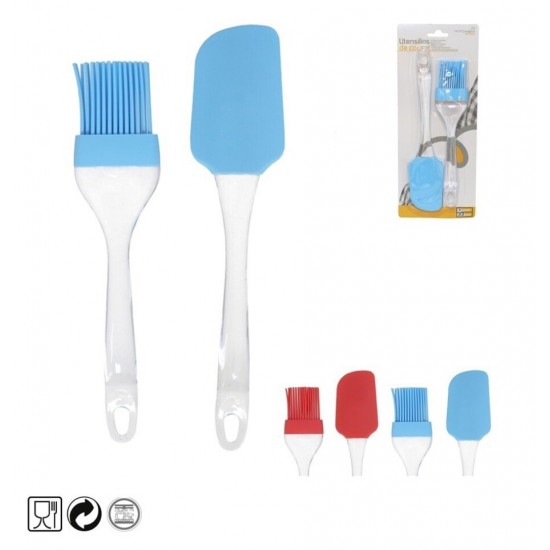 Virtuvės įrankiai Lopetėlė su šluotele silikoninė 24/22cm 33954