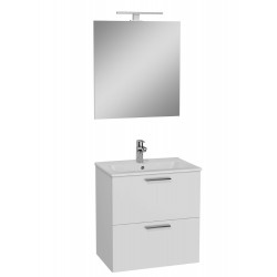 Vonios kambario baldų komplektas Vitra Mia, 60 cm baltas