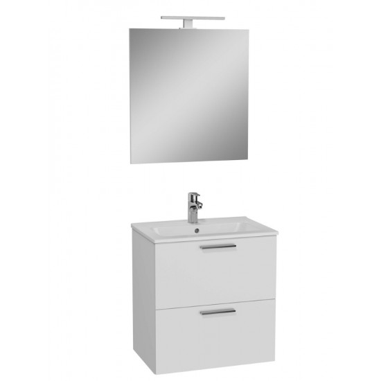 Vonios kambario baldų komplektas Vitra Mia, 60 cm baltas