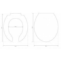 WC dangtis Cersanit Etiuda, baltas
