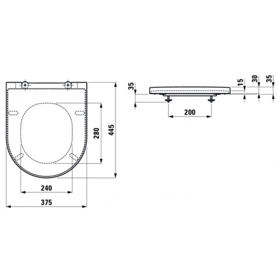 WC dangtis Kartell BY LAUFEN, lengvai nuimamas, baltas