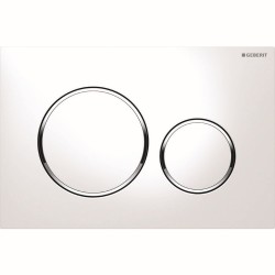 WC klavišas Geberit, Sigma 20, baltas-blizgus chromas-baltas