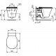 WC pakabinamas Ideal Standard Connect Air, Aquablade, su paslėptais tvirtinimais