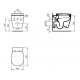 WC pakabinamas Ideal Standard, Connect Freedom, paaukštintas