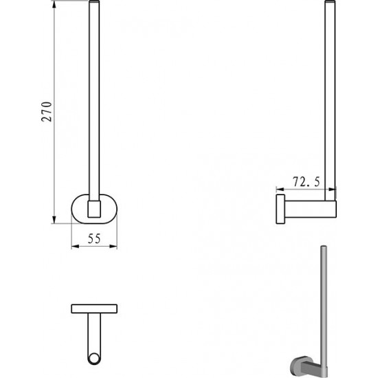 WC popieriaus laikiklis Ravak Chrome, CR 420.00 WC popieriaus laikiklis Ravak Chrome, CR 420.00