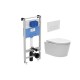 WC rėmo komplektas Ideal Standard ProSys, su WC SAT Brevis, baltu mygtuku ir soft-close dangčiu WC rėmo komplektas Ideal Standard ProSys, su WC SAT Brevis, baltu mygtuku ir soft-close dangčiu
