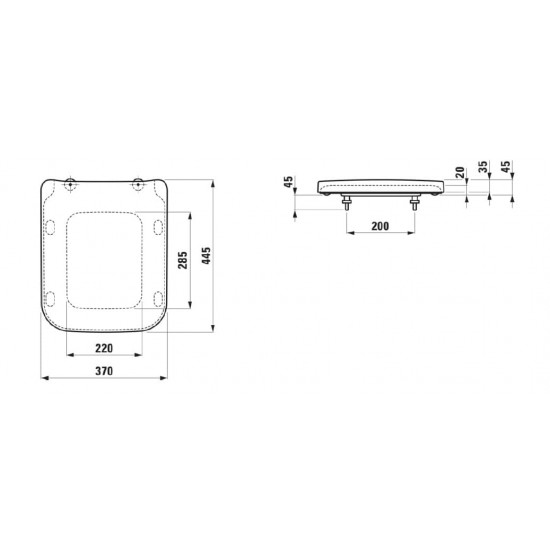 WC sėdynė su dangčiu LAUFEN, su soft-close, lengvai numontuojama