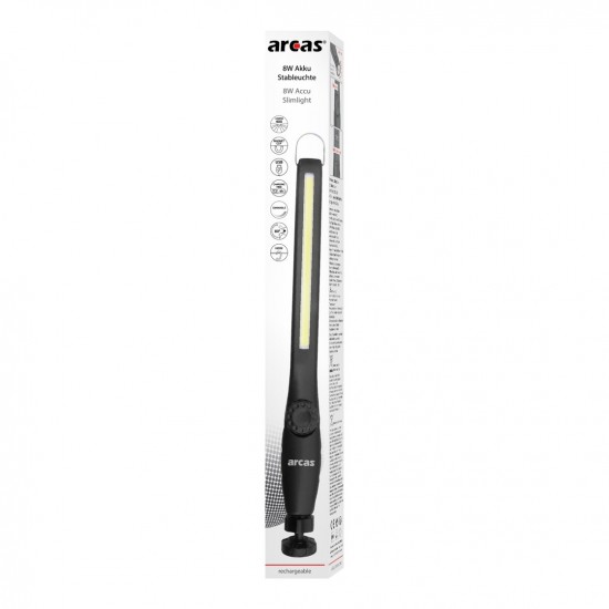 Žibintas Accu Slimlight, 8W, 18650 Li-ion, įkraunamas USB-C, CAMELION Žibintas Accu Slimlight, 8W, 18650 Li-ion, įkraunamas USB-C, CAMELION
