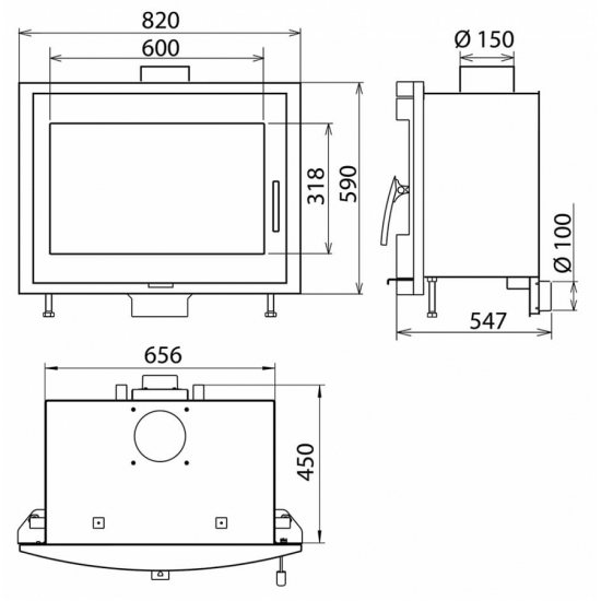 Židinio įdėklas Thorma Livorno, 11,5kW