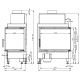 Židinio ugniakuras kampinis HR2SG21 65.51.40 dviejų dalių dešinės pusės stiklu 51cm ir atv. Durimis